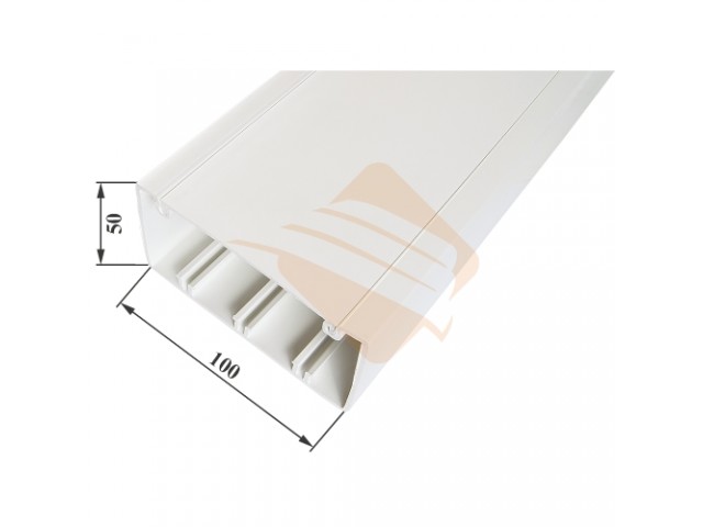 Кабель-канал 100х50x2000 мм с возможностью установки 3-х перегородок крышка 75 мм SPL