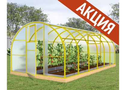 Теплица КРЕМЛЕВСКАЯ 4х3х2,1м  Труба 40*20 (двери-2шт, дуги-3шт, вставок-12шт)