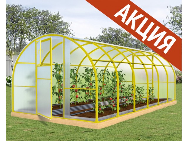 Теплица КРЕМЛЕВСКАЯ 4х3х2,1м  Труба 40*20 (двери-2шт, дуги-3шт, вставок-12шт)