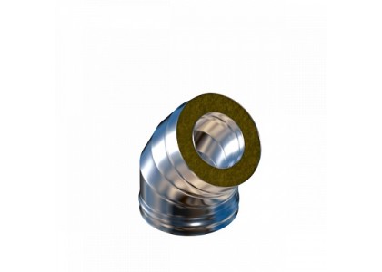Колено-сэндвич 45г d115/200 0,5/0,5мм нерж/нерж ПИК