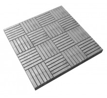 Тротуарная плитка Паркет серый 300х300х50 мм
