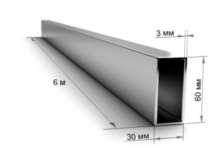 Труба профильная 60*30*3,0мм (6м)