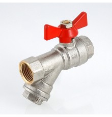 Кран шаровый c фильтром Valtec ДУ15 вн/вн бабочка