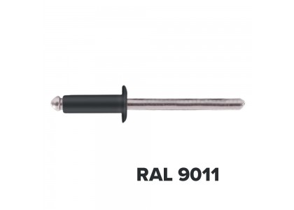 Заклепка комбинированная алюминий/сталь 4,0х12 (9011) графитовый черный