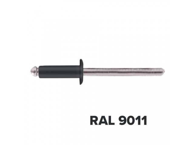 Заклепка комбинированная алюминий/сталь 4,0х12 (9011) графитовый черный