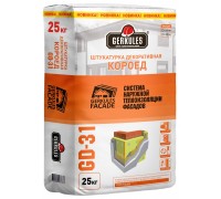 Штукатурка Геркулес GD-31 Короед 25 кг (зерно 2,0-2,5 мм) белая Новый рецепт (56)
