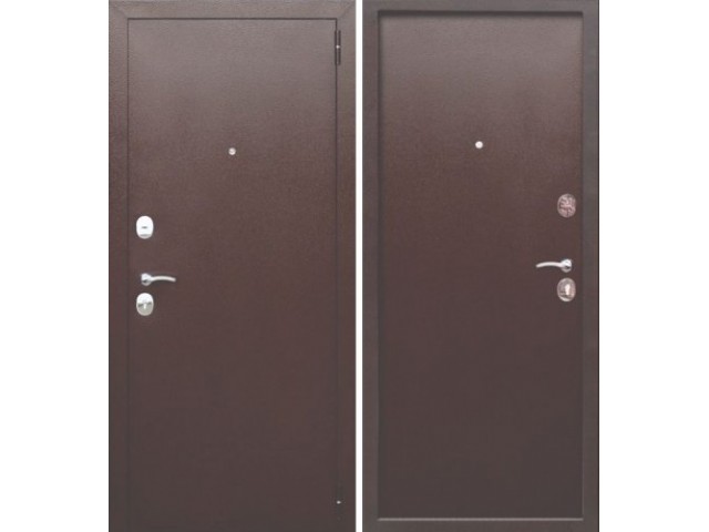 Дверь входная металлическая Гарда 7,0 см Медный антик металл/металл 860х2060 левая