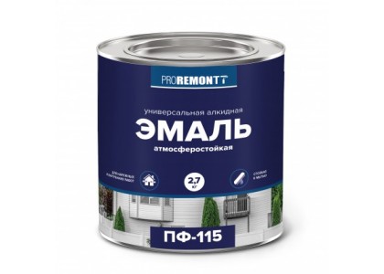 Эмаль ПФ-115 Лакра PROREMONTT черный 2,7 кг Л-С