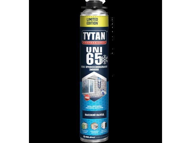 Монтажная пена професс TYTAN 65 UNI LIMITED EDITION зимняя 750 мл 1уп.=12шт Монтажная пена професс TYTAN 65 UNI LIMITED EDITION зимняя 750 мл 1уп.=12шт
