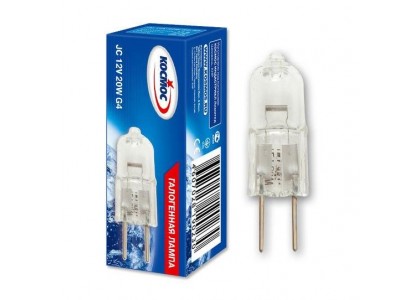 Лампа галогенная JC 20W G4 12V Космос 