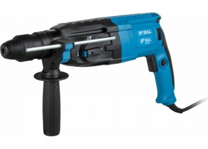 Перфоратор BULL BH 2802, 4 режима, 3,2 Дж, 28 мм, 2 зубила, 3 сверла, БЗП в комп, 850 Вт, кейс