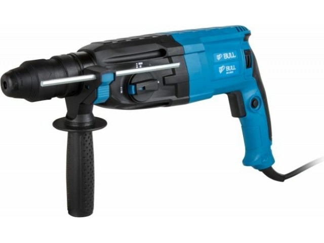 Перфоратор BULL BH 2802, 4 режима, 3,2 Дж, 28 мм, 2 зубила, 3 сверла, БЗП в комп, 850 Вт, кейс