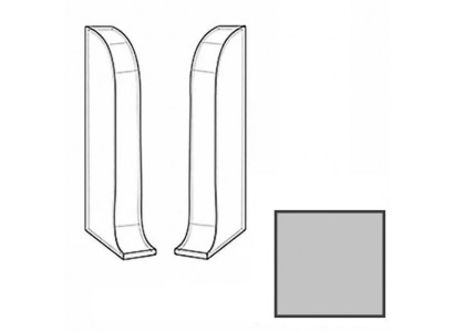 Заглушка торцевая Line Plast  L008 Серый однотонный  правая (1 уп-50 шт)