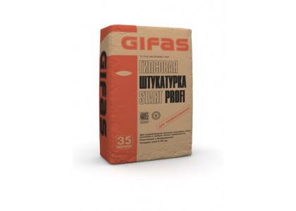 Штукатурка Гифас GIFAS START PROFI 35 кг гипсовая для ручного и машинного нанесения (40)