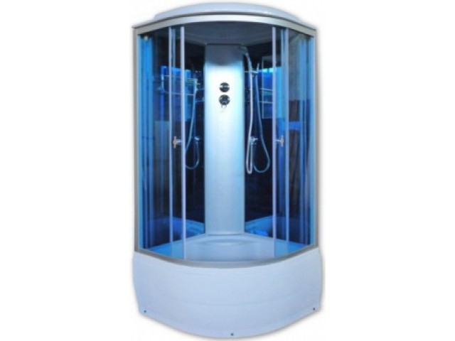 Душевая кабина 90*90*220 в/п синяя Aquacubic 3302D Blue mirror