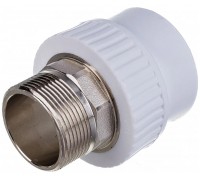 Муфта полипропиленовая PP-R комб. D50x2 НР под ключ