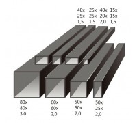 Труба профильная 60*60*2,0мм (6м)/пач81шт