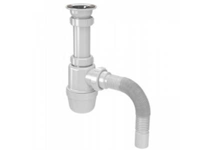 Сифон для раковины с гибкой трубой AQUANT S0115 1 1/2х40/50мм