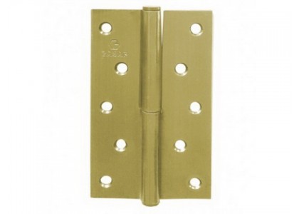 Петля KORAL 125х75х3 разъем 5х3х3 золото левая