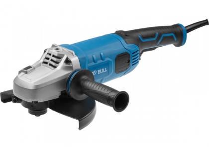 Углошлифмашина BULL WS 2301, двуручная, 2400 Вт, 230 мм, вибро, плавный пуск, 4 м, коробка