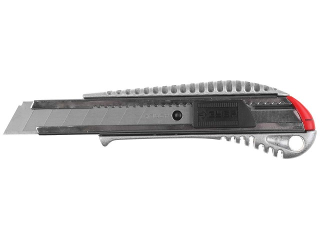 Нож технический, 18 мм, метал. направляющая, сегментированное лезвие, Зубр