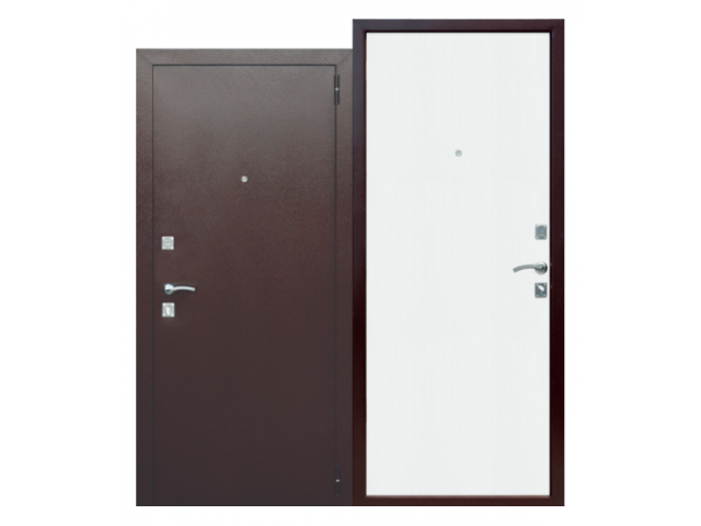 Дверь входная металлическая Dominanta Беленый дуб 960 правая