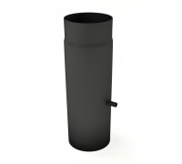 Труба дымовая-шибер, дымоходная d150 L330 (сталь х/к 2мм редуцированный) окрашенный