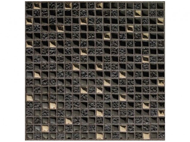 ANTRACIT мозаика стеклянная чип 15х15х6 мм лист 300х300 мм на сетке (15шт/кор)