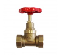 Вентиль (задвижка) клиновая латунная муфтовая 3/4