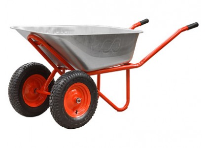 Тачка строительная 2-колесная пневмоколеса грузоподъемность 200кг объём 90л 3.25-8 ECO WB201-2