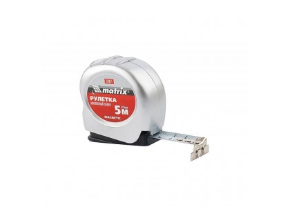 Рулетка  5 м х 19 мм Matrix Magnetic автостоп магнитный зацеп