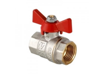 Кран шаровой Valtec Base VT.217.N.06 ДУ25 ВВ бабочка ручка