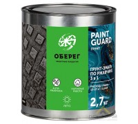 Грунт-эмаль PaintGuard по ржавчине алкидная 3 в 1 красный 2,7 кг