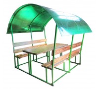 Беседка сборная Летняя (труба 40х20) 2х1,8х1,9м (каркас с комплектующими+поликарбонат)