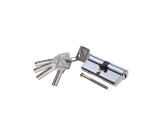 Ключевой цилиндр С 7013 РС 70мм, 3 ключа, ключ/ключ хром