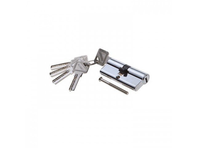 Ключевой цилиндр С 7013 РС 70мм, 3 ключа, ключ/ключ хром