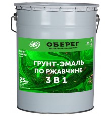 Грунт-эмаль PaintGuard по ржавчине алкидная 3 в 1 черный 25 кг