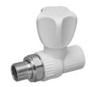 Кран шаровый полипропиленовый PP-R для радиатора D20x1/2 прямой