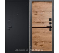 Дверь входная металлическая Дуэт 2 Черный Муар 8,5 см МДФ Дуб Пацифик 860х2050 левая