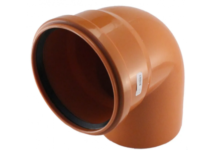 Отвод D160мм угол 87 для наружней канализации оранжевый