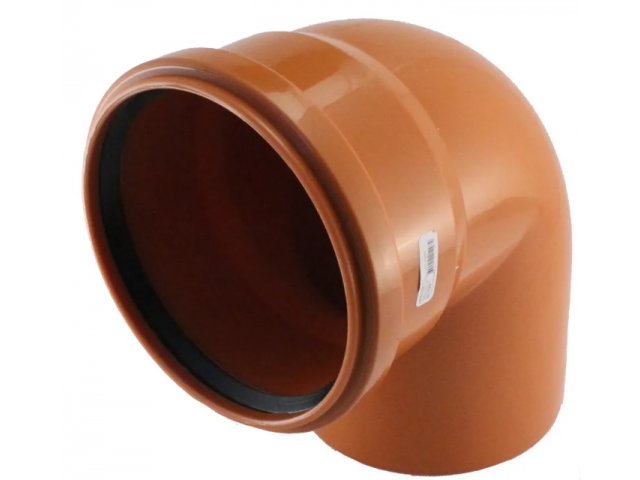Отвод D160мм угол 87 для наружней канализации оранжевый