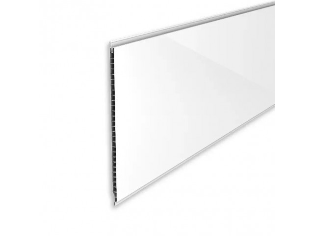 Панель ПВХ 2700*250мм Белая лакированная Идеал Ламини 001-0