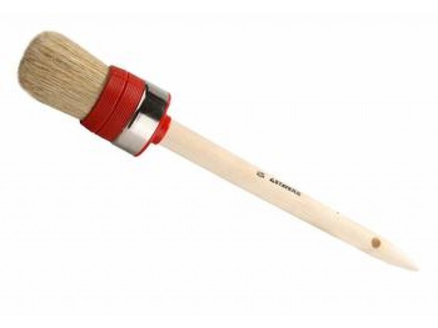 Кисть круглая №10/40 мм,  натуральная щетина, деревянная ручка, усилена, Stayer