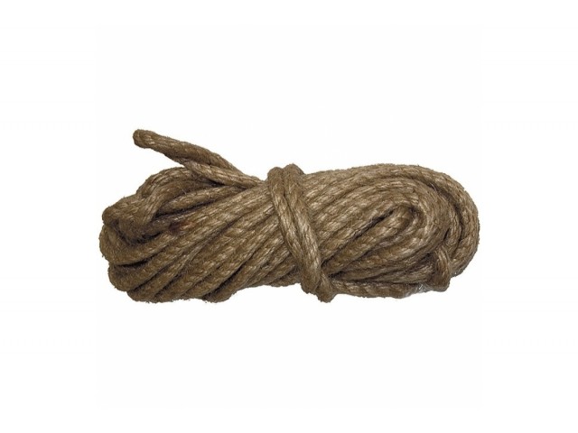 Веревка  джутовая, D 8 мм, L 10 м, крученая, Сибртех