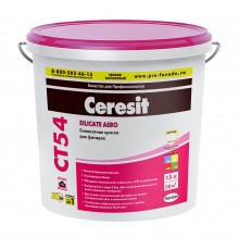 Краска ВД фасадная Церезит СТ-54 1 л силикатная трансп выкрасы новая