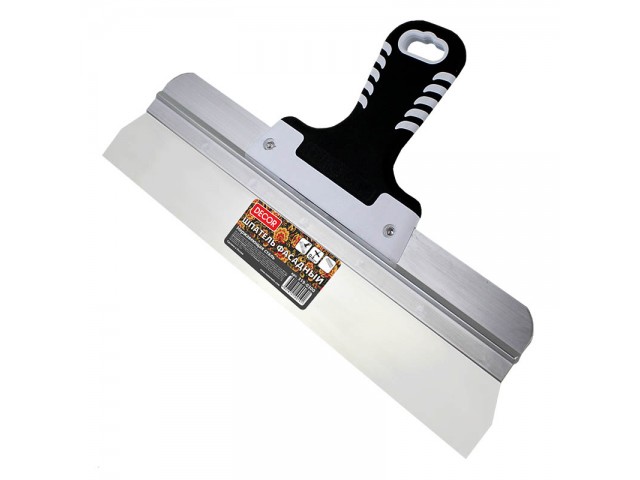 Шпатель фасадный 350 мм нержавеющий, двухкомпонентная ручка, DECOR