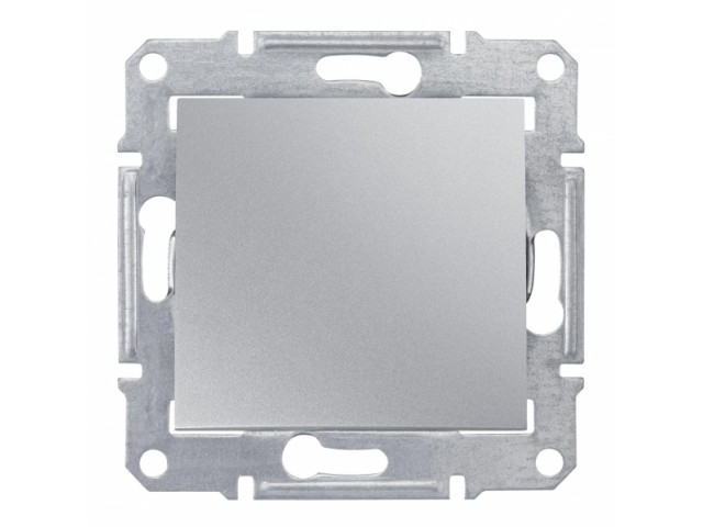 Выключатель 1-клавишный в рамку алюминий
