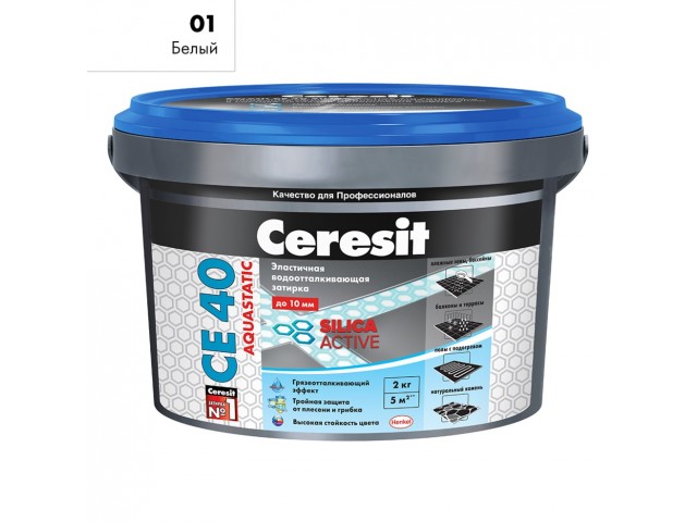 Расшивка Ceresit СЕ 40 белая эластичная водоот 2кг(12)