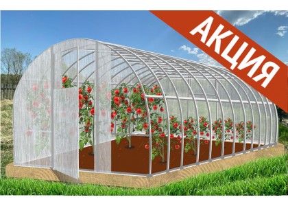 Теплица Народная 6х3х2,1м Суперусиленная, оцинкованная, 2 двери