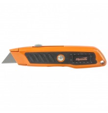 Нож технический 18 мм, выдвижное трапецивидное лезвие, двухкомпонентный корпус, Sparta